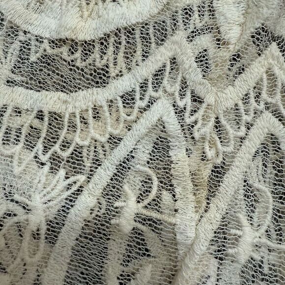 Jen’s Pirate Booty Free People Lace Cream Off White Mini Dress Small - Picture 5 of 7